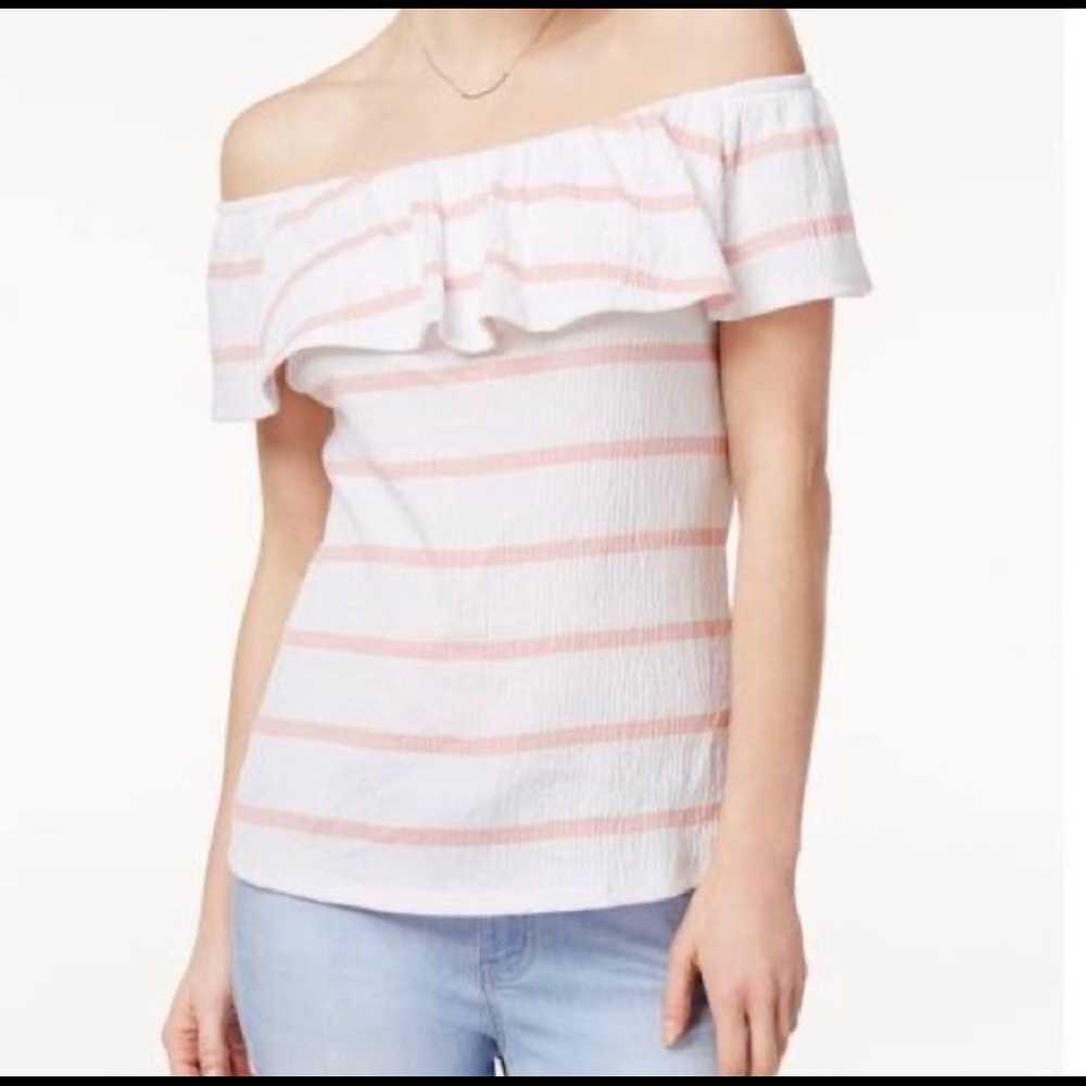 Macy’s Maison Jules – Ruffled/Off the Shoulder Top